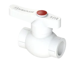 Шаровой кран PP Dу 20 - белый, SPL-EmirPlast