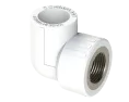 Комбинированный угольник PP ВР Dу 20X3/4'' - белый, никелированный, SPL-EmirPlast