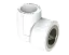 Комбинированный угольник PP ВР Dу 20X3/4'' - белый, никелированный, SPL-EmirPlast 