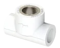 Комбинированный тройник PP НР Dу 25X3/4'' - белый, никелированный, SPL-EmirPlast