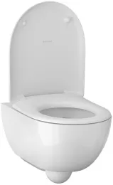 Подвесной унитаз вертикальный смыв Geberit Renova Comfort, увеличенной высоты, закрытая форма, Rimfree: T=53см, Белый