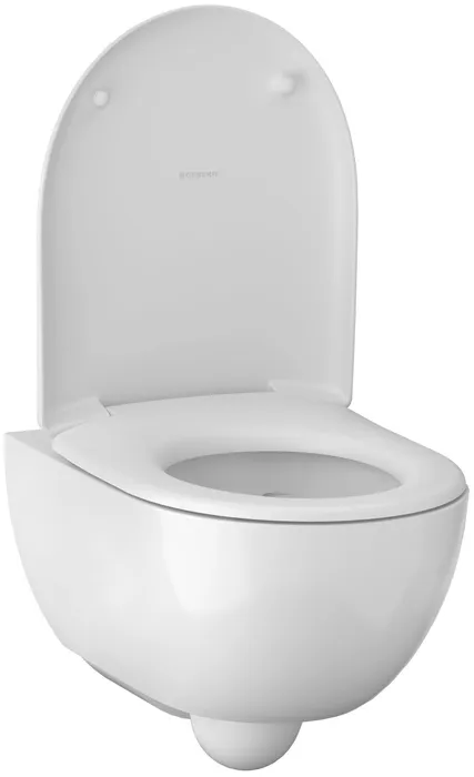 Подвесной унитаз вертикальный смыв Geberit Renova Comfort, увеличенной высоты, закрытая форма, Rimfree: T=53см, Белый
